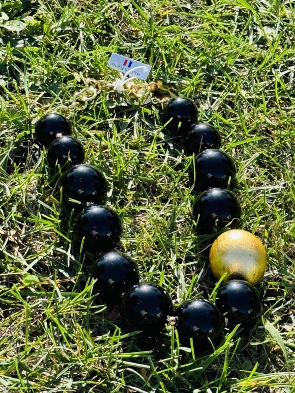 Collier Sphères Noires et Dorées – Image 4