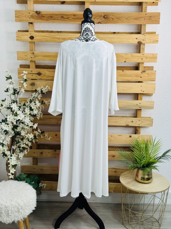 Robe fluide Frida Kahlo Blanc – Image 6