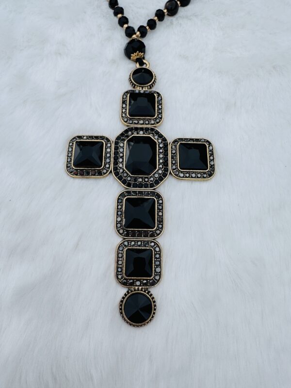 Collier Croix Prestige Noire – Image 5