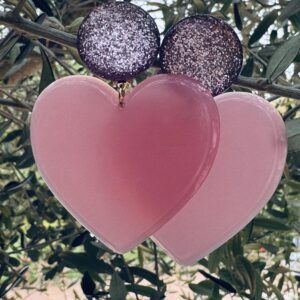 Boucles Cœur Pétale & Paillettes