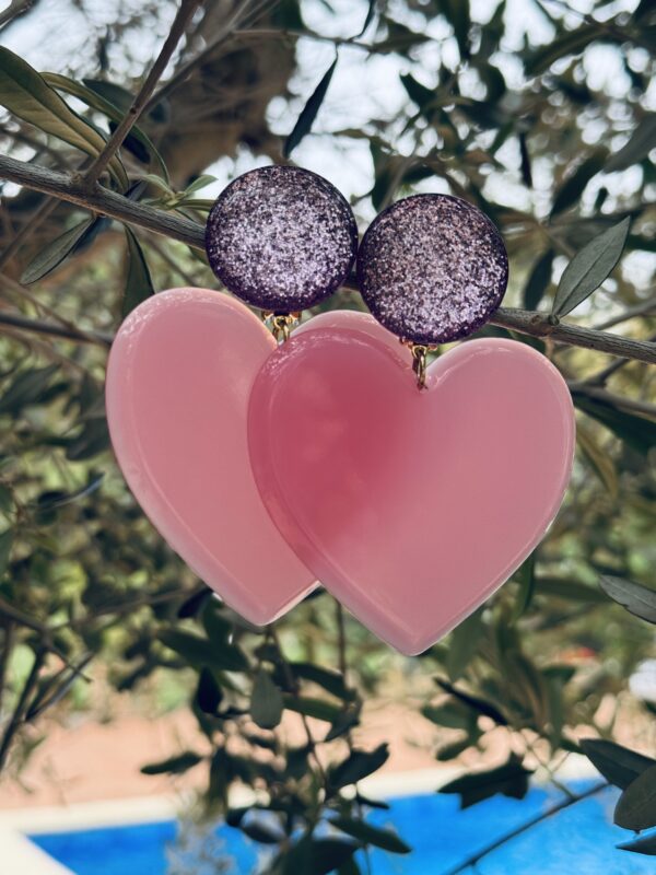 Boucles Cœur Pétale & Paillettes – Image 2