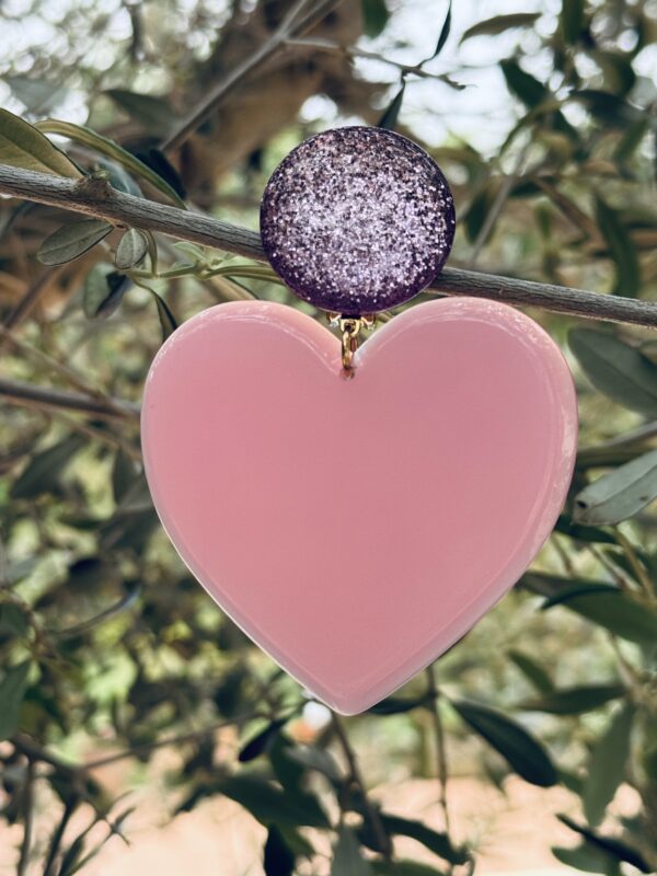 Boucles Cœur Pétale & Paillettes – Image 3
