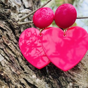 Boucles Cœur Fuchsia