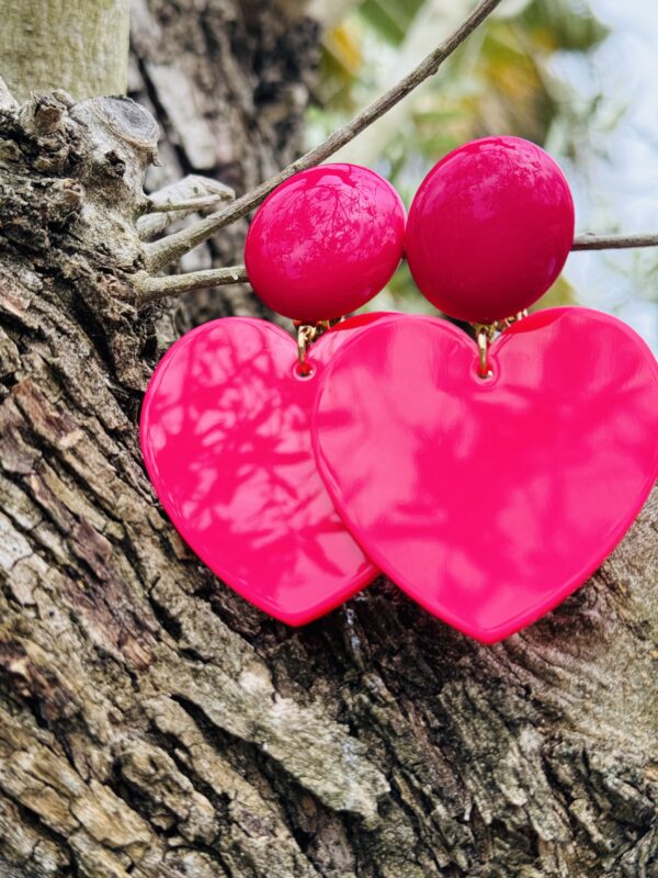 Boucles Cœur Fuchsia