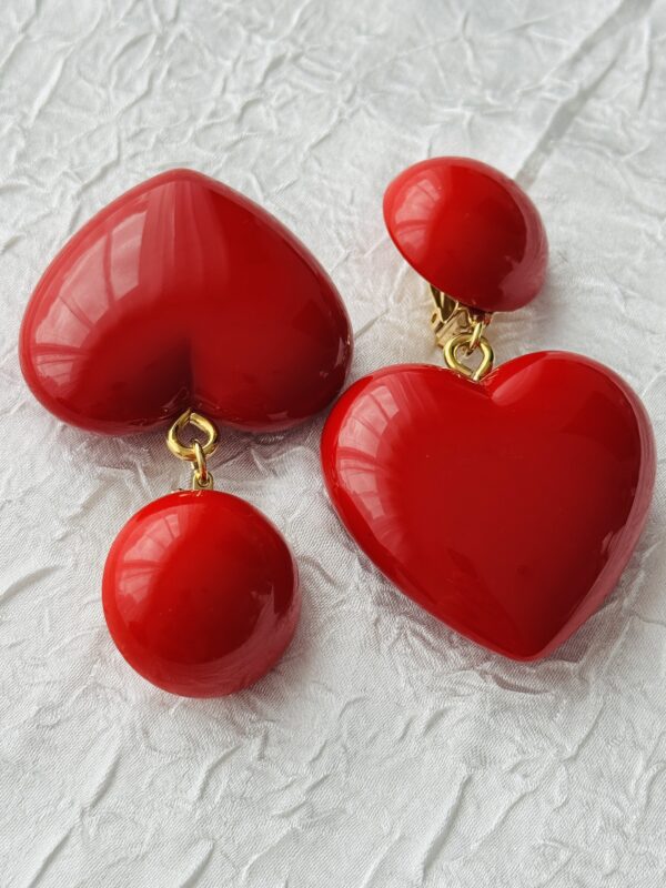 Boucles Cœur Rouge Passion – Image 4
