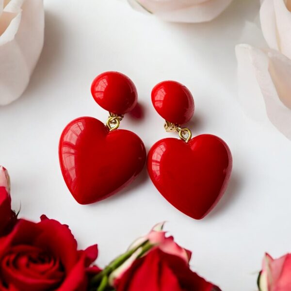 Boucles Cœur Rouge Passion – Image 3