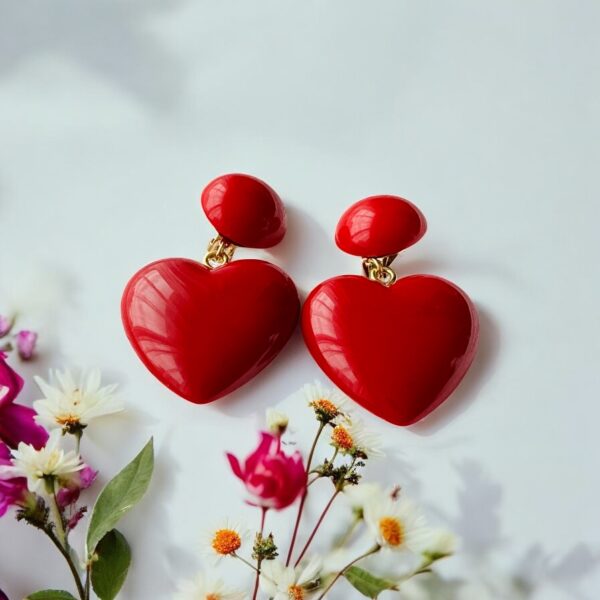 Boucles Cœur Rouge Passion – Image 2