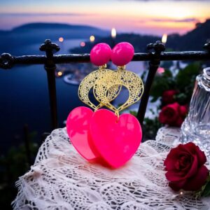 Boucles Cœur Majesté Fuchsia