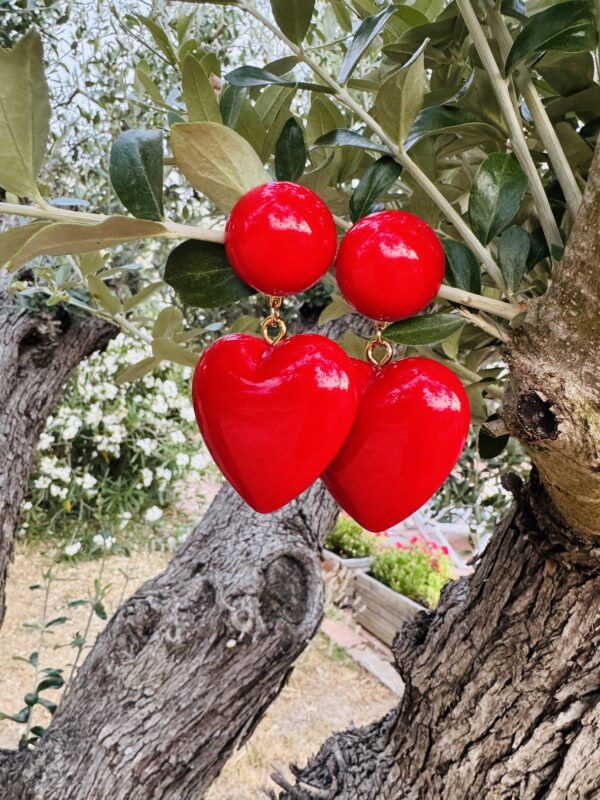 Boucles Cœur Rouge Passion – Image 4