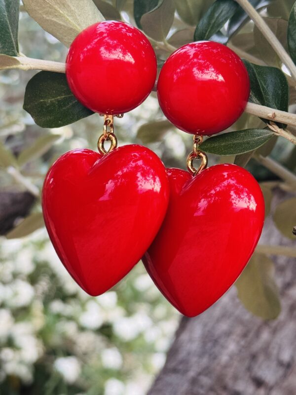 Boucles Cœur Rouge Passion – Image 2