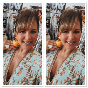Boucles Cœur Moutarde Vintage