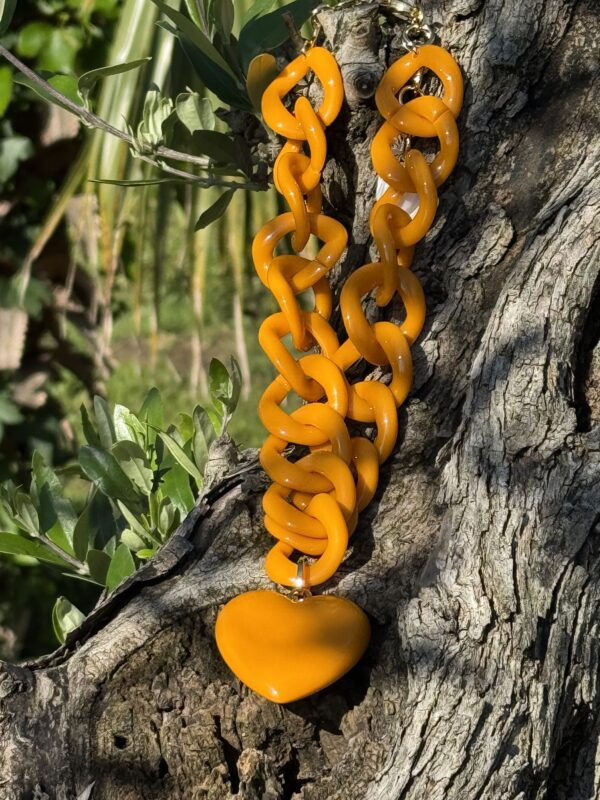 Collier Cœur Moutarde – Image 3