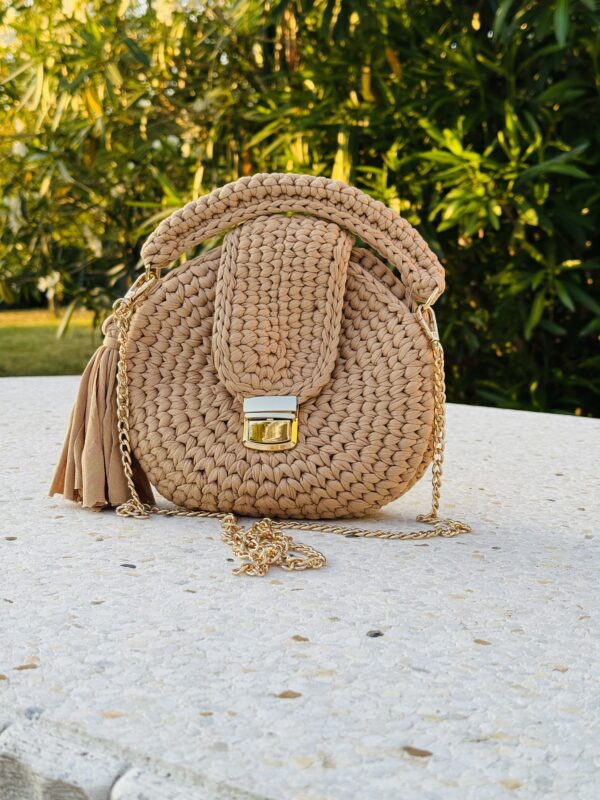 Sac rond tressé Mia