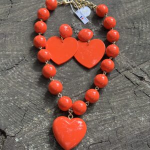 Collier Cœur Orange