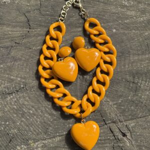 Collier Cœur Moutarde
