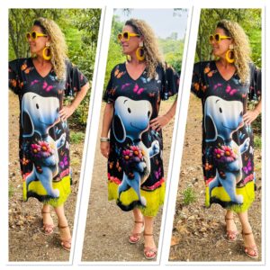 Robe Fun Snoopy Flowers