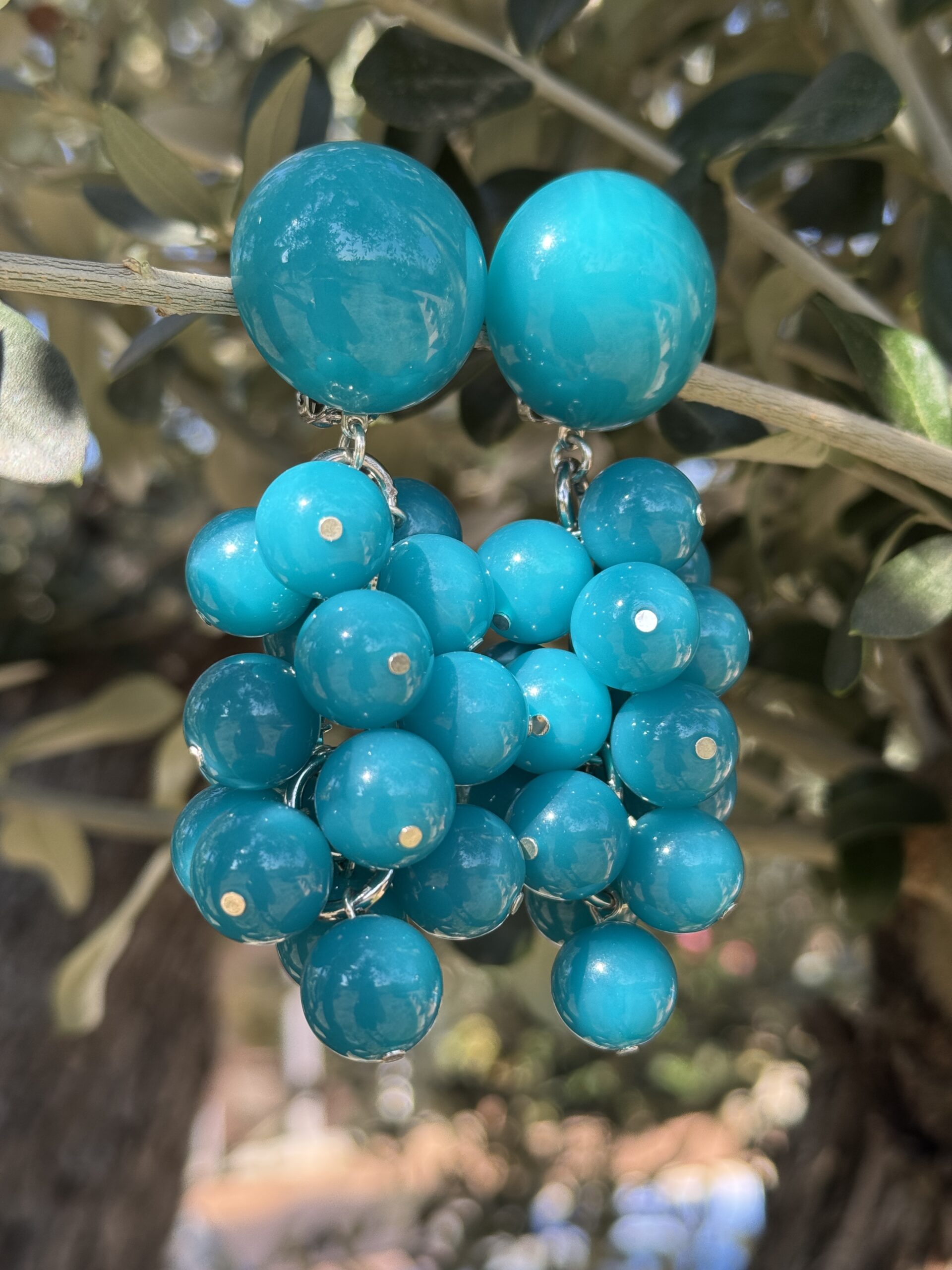 Boucles Grappe Bleu