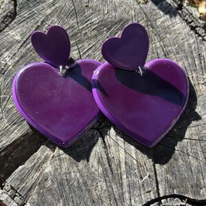 Boucles Cœur Violet